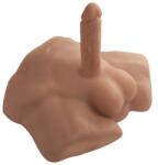 Silexd Apollo Torso Masculin si Dildo Realist Inclus Silexd, Silicon Lichid, Caramel