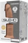 SilexD Dildo Thermo Reactive Silicon Memory Dubla Densitate 19 cm Caramel Dildo