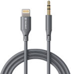  Techsuit - Prémium Kábel Adapter SoundFleX (AC5) - Lightning a 3, 5 mm-es Jack-hez, Hi-Fi Minőség, DAC Chip, Szilikagél, 1m - Szürke - studioeszkozok