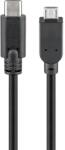 Goobay Cablu USB-C 3.1 - USB2.0 micro USB, 1m, negru, Goobay (CABLE-USBC/USB2.0M-1.0)