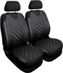 AUTO-DEKOR Huse auto universale din piele ecologică Perfect Line+ potrivite pentru FIAT STILO, negru, 2 buc