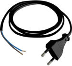 GAO Csatlakozóvezeték euró dugóval, 2m H03VVH2-F, 2x0, 75mm2 fekete ( 6778H ) (6778H)