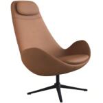Flexlux Konyakbarna bőr FLEXLUX GHOST HIGH lounge fotel (FX-10013100720060)