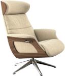 Flexlux CLEMENT MEDIUM bézs színű, bársony lounge fotel (FX-280036001281101)