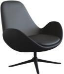 Flexlux GHOST LOW fekete bőr lounge fotel (FX-10013000960060)