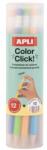 APLI Színes töltőceruza készlet, ceruzatartóban, APLI "Color Click", 12 különböző szín (LCA20080) - tintasziget