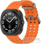 Samsung Galaxy Watch Ultra (47mm) SM-L705, szilikon pótszíj, állítható, hullámos kialakítás, TP IconBand Pro, narancssárga - mobil-box
