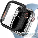 Apple Watch 4-6, SE, SE (2022) (44 mm), Műanyag védőkeret, kijelzővédő üveggel, szíj nélkül, TP Defense360, fekete/narancs - mobil-box