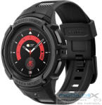 Samsung Galaxy Watch 5 Pro SM-R925F, Szilikon védőkeret, ütésálló, szíjjal, Spigen Rugged Armor Pro, fekete - mobil-box