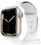 Apple Watch 4-6, SE, SE (2022) (42 / 44 mm) / Watch 7-9 (45 mm) / Watch Ultra 1-2 (49 mm), szilikon pótszíj, állítható, két lyukas rögzítés, TP IconBand, fehér - mobil-box