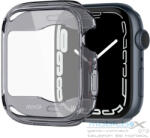 Apple Watch 7-9 (45 mm), Szilikon védőkeret, ütésálló, szíj nélkül, Spigen Ultra Hybrid, átlátszó/szürke - mobil-box