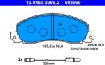 ATE Fékbetét készlet ATE 13.0460-3969.2 for OPEL, VAUXHALL, RENAULT (13.0460-3969.2)