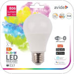 Avide Smart LED gömb A60 9.4W RGB+W WIFI + BLE APP Control (ASG27RGBW-9.4W-WIBLE)