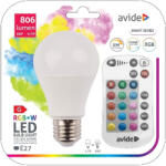Avide Smart LED gömb A60 9.7W RGB+W 2700K IR Távirányítóval (ASG27RGBW-9.7W-RC)