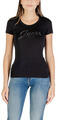 Guess Rövid ujjú pólók CN SS EMBRO SCRIPT LOGO TEE W5YI46 J1314 Fekete EU L