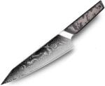 HARAHU Cuțit de bucătărie damasc TA-37575 - Kiritsuke / Negru / Gri KP37575