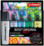 STABILO Szövegkiemelő készlet, 2-5 mm, STABILO " BOSS original Arty" , 5 hideg szín