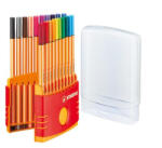 STABILO Tűfilc készlet, 0, 4 mm, STABILO " Point 88 ColorParade" , 20 különböző szín