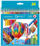 Connect Színes ceruza készlet, hatszögletű Connect 24 klf. szín (C-105550) - toptoner