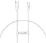 Baseus Superior Series USB-A - USB-C kábel, 100W, 5A, 0, 25 m - Fehér