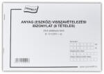 Bluering Készlet visszavételezési bizonylat 8 tételes 25x4 lapos tömb A/5 fekvő B. 12-123/V Bluering - toptoner