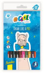 Victoria Színes ceruza készlet, háromszögletű, vastag, COOL BY VICTORIA, 12 különböző szín - toptoner