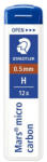 STAEDTLER Grafitbél, H, 0, 5 mm, STAEDTLER " Mars Micro Carbon 250"