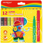 Keyroad Rostirón, filctoll készlet 5 mm 12 db/bliszter Keyroad Jumbo vegyes színek (KR971413) - toptoner