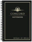 Concord Spirálfüzet, A5, vonalas, 70 lap, CONCORD, fekete