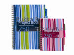 Pukka Pad Spirálfüzet, A5, vonalas, 125 lap, PUKKA PAD " Stripe project book"