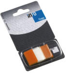 Info Notes Jelölőcímke 25x43mm, 50lap, műanyag, Info Notes Info Flags transzparens narancs - toptoner