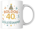  Boldog 40. Születésnapot születésnapi bögre (Boldog_40_Szuletesnapot_szuletesnapi_bogre)