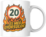  20 és még gyorsulok! születésnapi bögre (20_es_meg_gyorsulok_szuletesnapi_bogre)