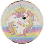  Unikornis Rainbow papírtányér 6 db-os 23 cm (CCG126760)