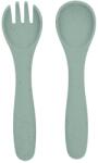 KikkaBoo Комплект вилица и лъжица KikkaBoo Platinum Silicone - Sage (31302050014) - baby