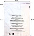Freeteks Home Pungi ambalare lenjerii de pat 100 buc | Pungi plastic cu adeziv pentru textile 40x55 cm