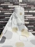  Bumbac Satinat 100% Engross - Latiime 240 cm, Lungime 30 ml, Ideal pentru Lenjerii de Pat și Proiecte Textile geometric crem