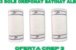 SABAEV 5 role Material creponat satinat 240 cm engross pentru lenjerii de pat ALB 150 ml (5 role) x 240 cm