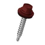 Koelner RAL 3009 Rozsdapiros hatlapfejű önfúró csavar fémhez + EPDM alátét 4, 8x19 mm (50905)