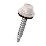 Koelner RAL 9010 Fehér hatlapfejű önfúró csavar fémhez + EPDM alátét 4, 8x19 mm (02062)