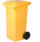 agrowebshop Sárga műanyag szemeteskuka (240L) (3484)