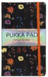 PUKKA PAD Bloom A5 192 oldalas vonalas fekete gumipántos napló A17357BL2 (A17357BL2)