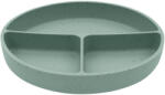 Kikkaboo Чиния с отделения и вакуумно дъно Kikkaboo - Platinum Silicone, Sage (31302050032)