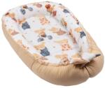 Kidizi Cosulet patut bebe tip baby nest din bumbac 90x50 cm, cu doua fete Kidizi Mice, bej, lavabil la masina automata (5949551915911)