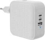 Targus HYPER HyperJuice® 70W USB-C Úti töltőadapter 70 W 1x USB-A, 2x USB-C® Fehér GaN, Európai adapterrel, UK adapterrel, USA adapterrel (HJ1003WHWWGL) (HJ1003WHWWGL)