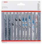 Bosch Set de lame de ferăstrău puzzle BOSCH 10 piese clemă T (lemn, metal, PVC) (2607011171)