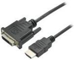 Valueline HDMI / DVI Átalakító kábel HDMI-A dugó, DVI-D 24+1 pólusú Csatlakozódugó 0.15 m Fekete 12.99. 3115 HDMI kábel (12.99. 3115) (12.99.3115)