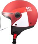 MT Helmets MT STREET INBOARD C5 nyitott motoros sisak matt piros-fehér