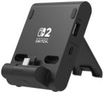 HORI Dual PlayStand Nintendo Switch 2 Official USB-A - USB-C fekete állvány és töltő (NSX-002E) - blacktip