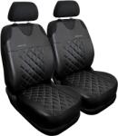 AUTO-DEKOR Huse auto universale din piele ecologică Perfect Line+ potrivite pentru HYUNDAI ACCENT, argintiu, 2 buc